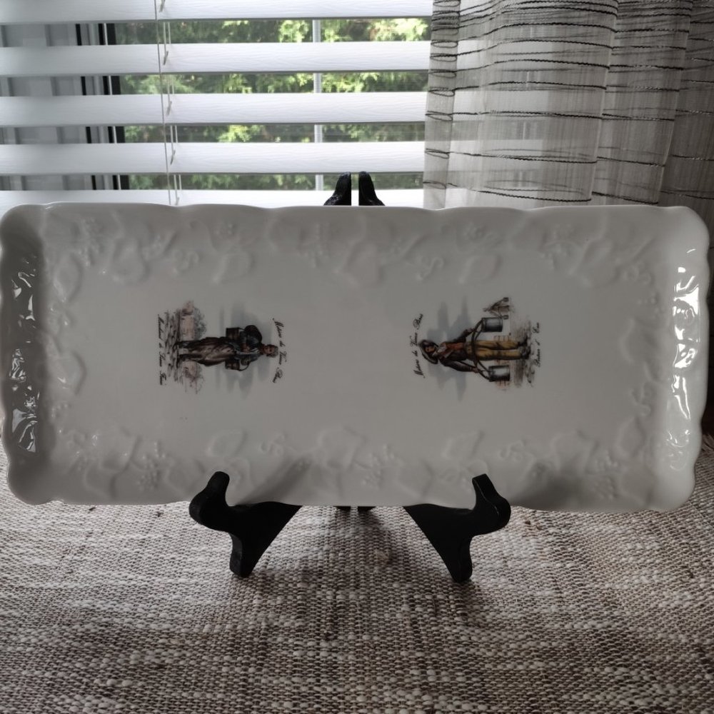 Lierre Sauvage CNP France Rectangular VTG Serving Platter 14"x6"